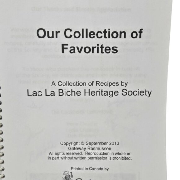 2013 Cookbook Lac La Biche Heritage Society Collection of Favorites Alberta AB - Picture 3 of 16